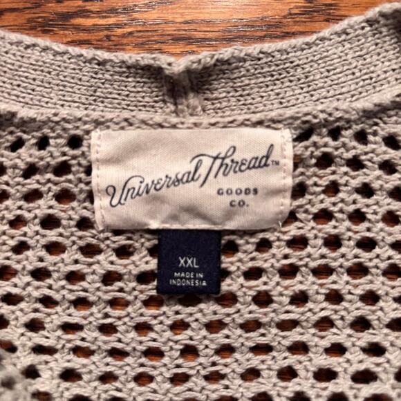 Universal Thread Maxi Open Knit Open Cardigan Beige Womens Size XXL Boho Peasant - Picture 3 of 6